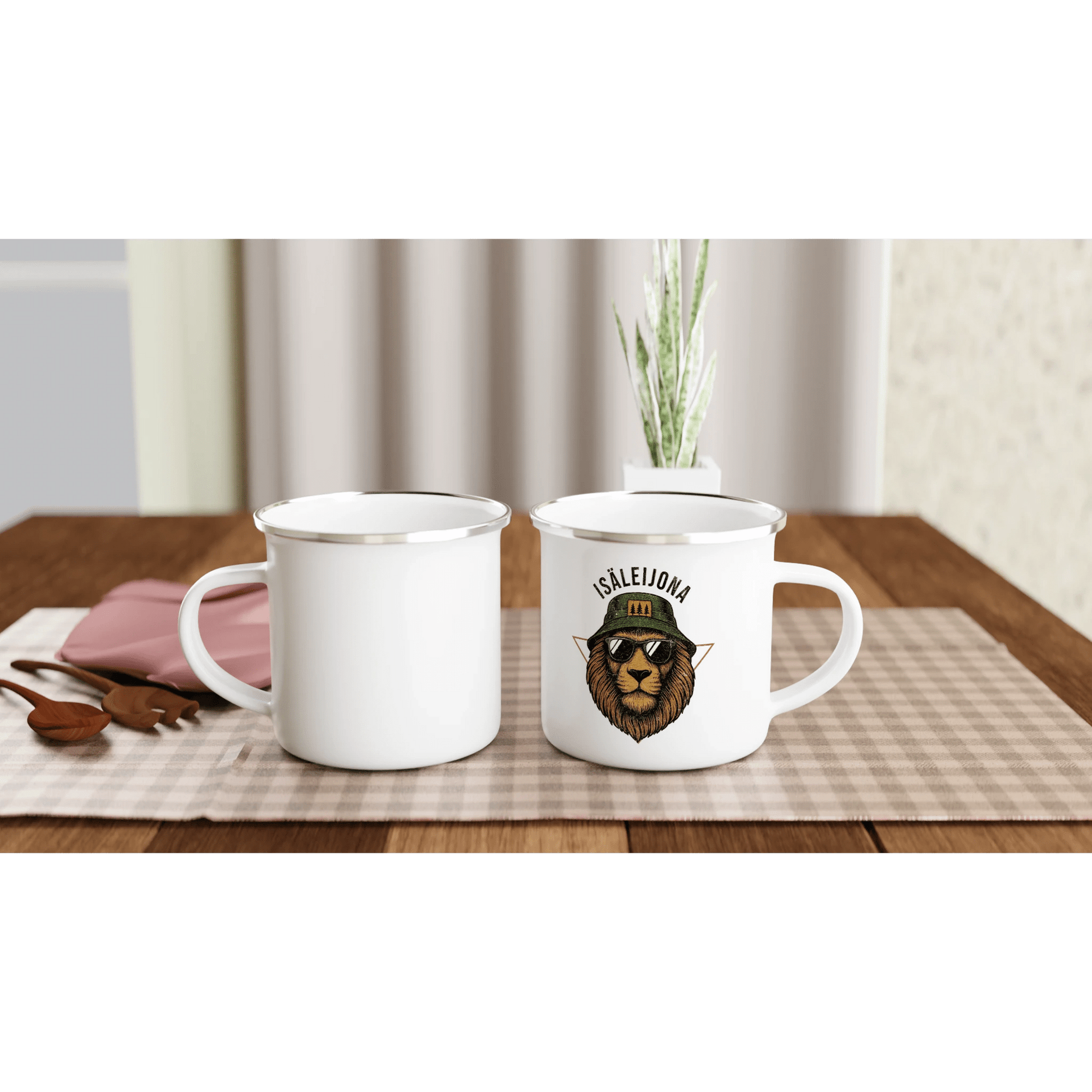 Isäleijona - Emalimuki 3,5dl - Mun Paita