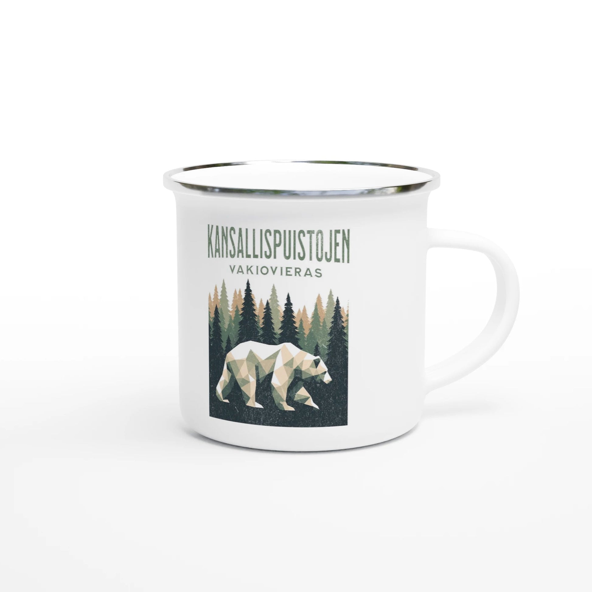 Kansallispuistojen Vakiovieras - Emalimuki 3,5dl - Mun Paita