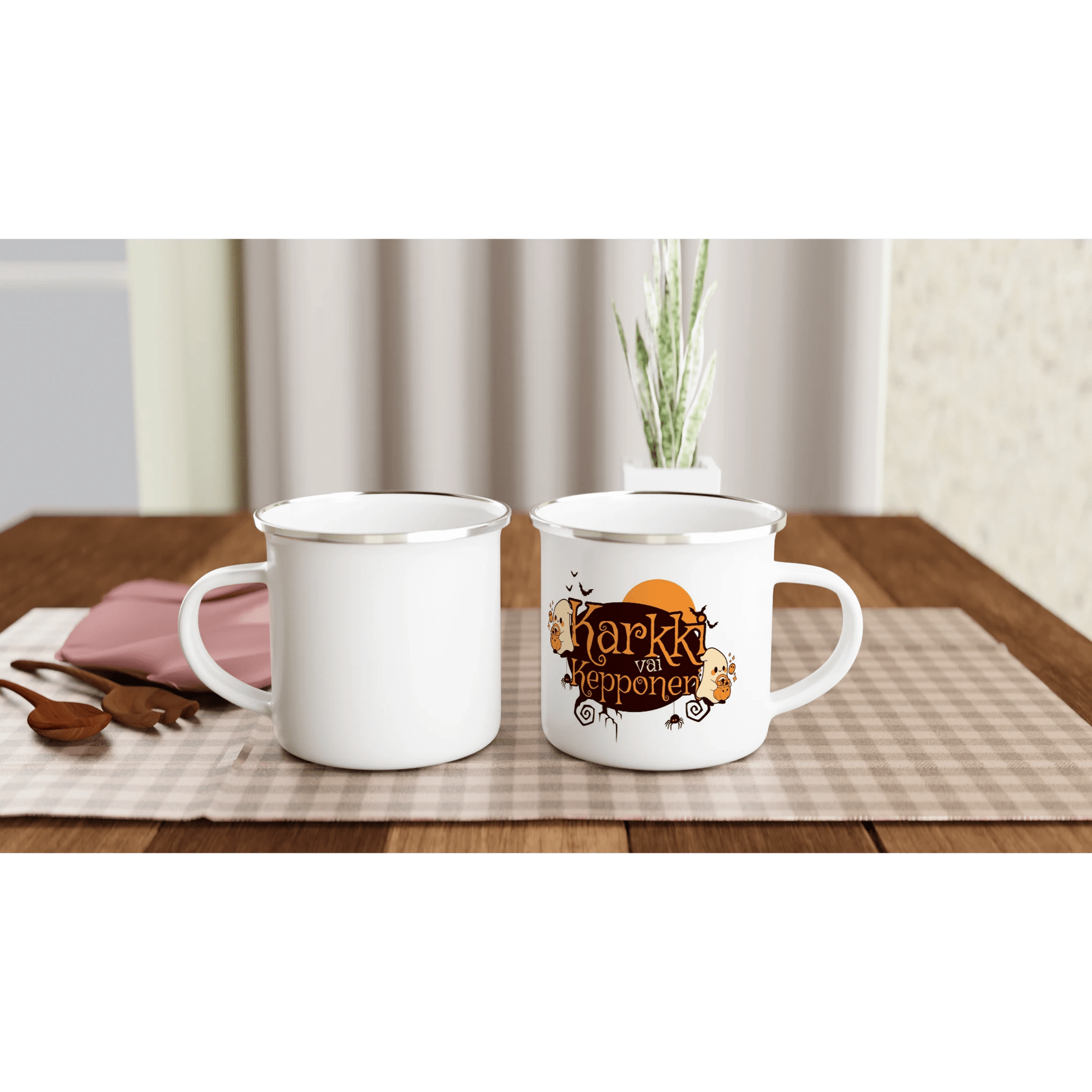 karkki Vai Kepponen - Emalimuki 3,5dl - Mun Paita