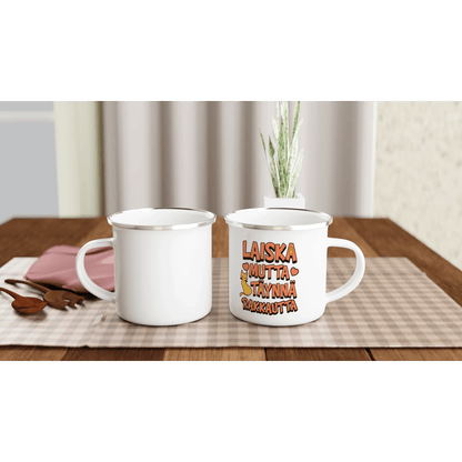 Laiska Mutta Täynnä Rakkautta - Emalimuki 3,5dl - Mun Paita