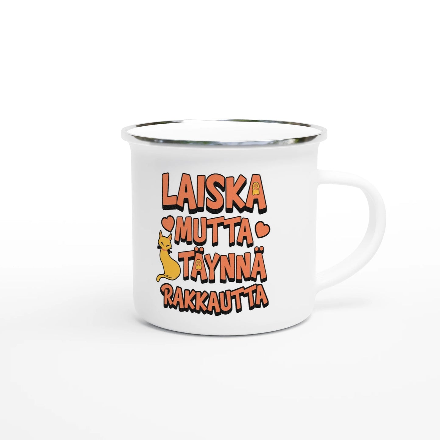 Laiska Mutta Täynnä Rakkautta - Emalimuki 3,5dl - Mun Paita