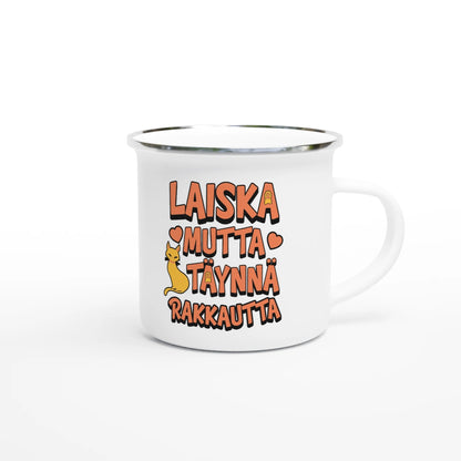 Laiska Mutta Täynnä Rakkautta - Emalimuki 3,5dl - Mun Paita
