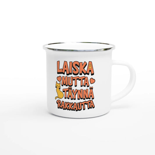 Laiska Mutta Täynnä Rakkautta - Emalimuki 3,5dl - Mun Paita