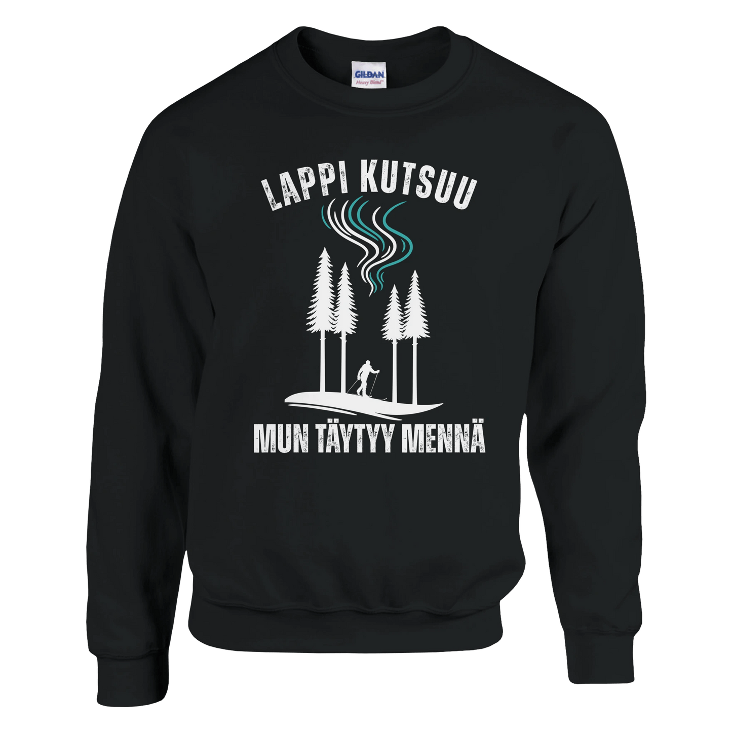 Lappi Kutsuu - Mun Täytyy Mennä - Hiihtäjä - Collegepaita - Mun Paita