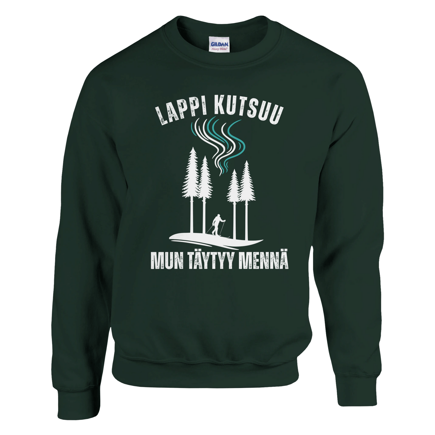 Lappi Kutsuu - Mun Täytyy Mennä - Hiihtäjä - Collegepaita - Mun Paita