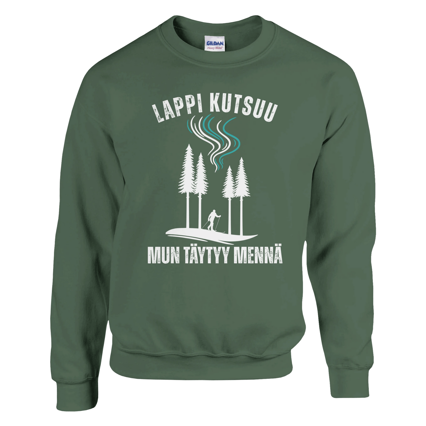 Lappi Kutsuu - Mun Täytyy Mennä - Hiihtäjä - Collegepaita - Mun Paita