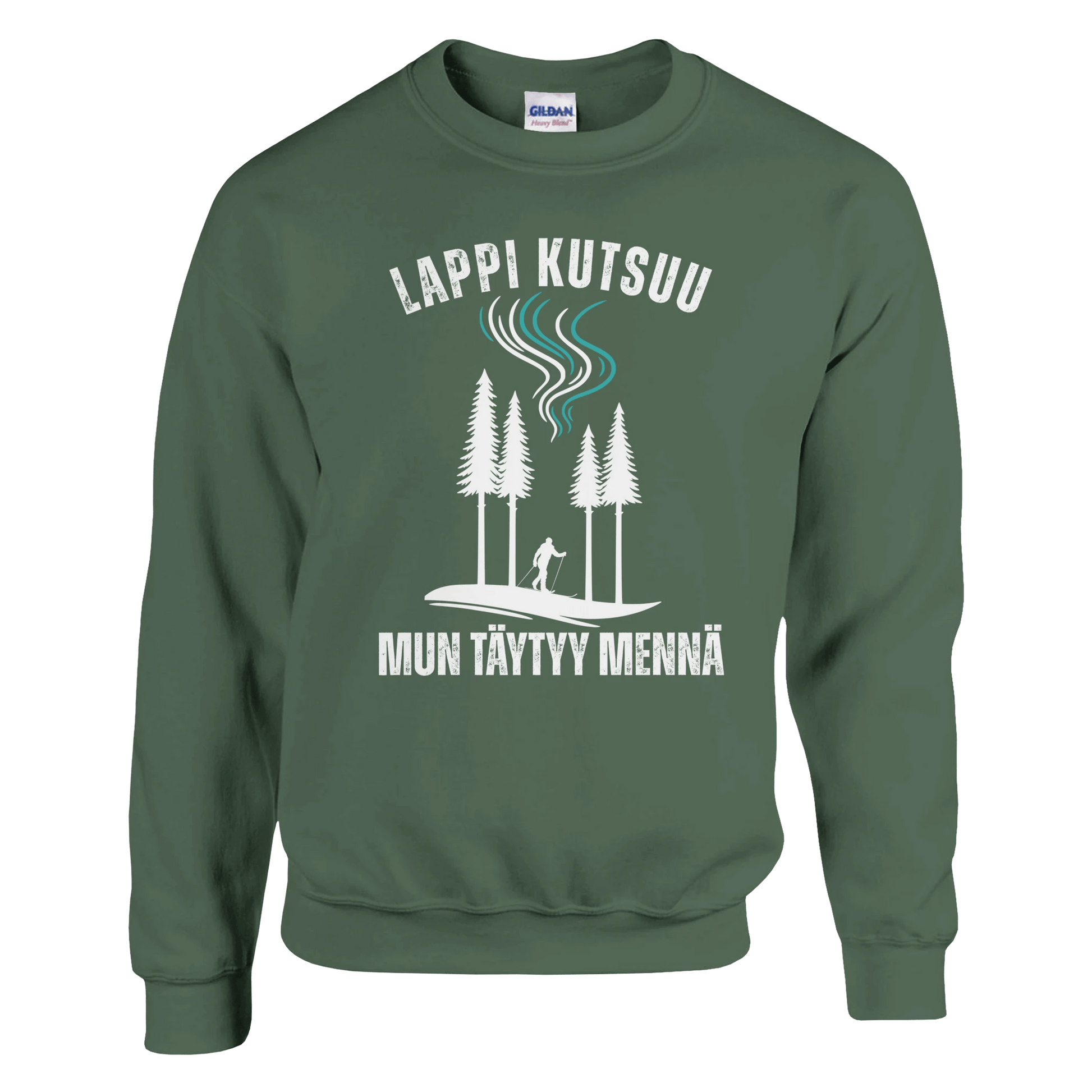 Lappi Kutsuu - Mun Täytyy Mennä - Hiihtäjä - Collegepaita - Mun Paita