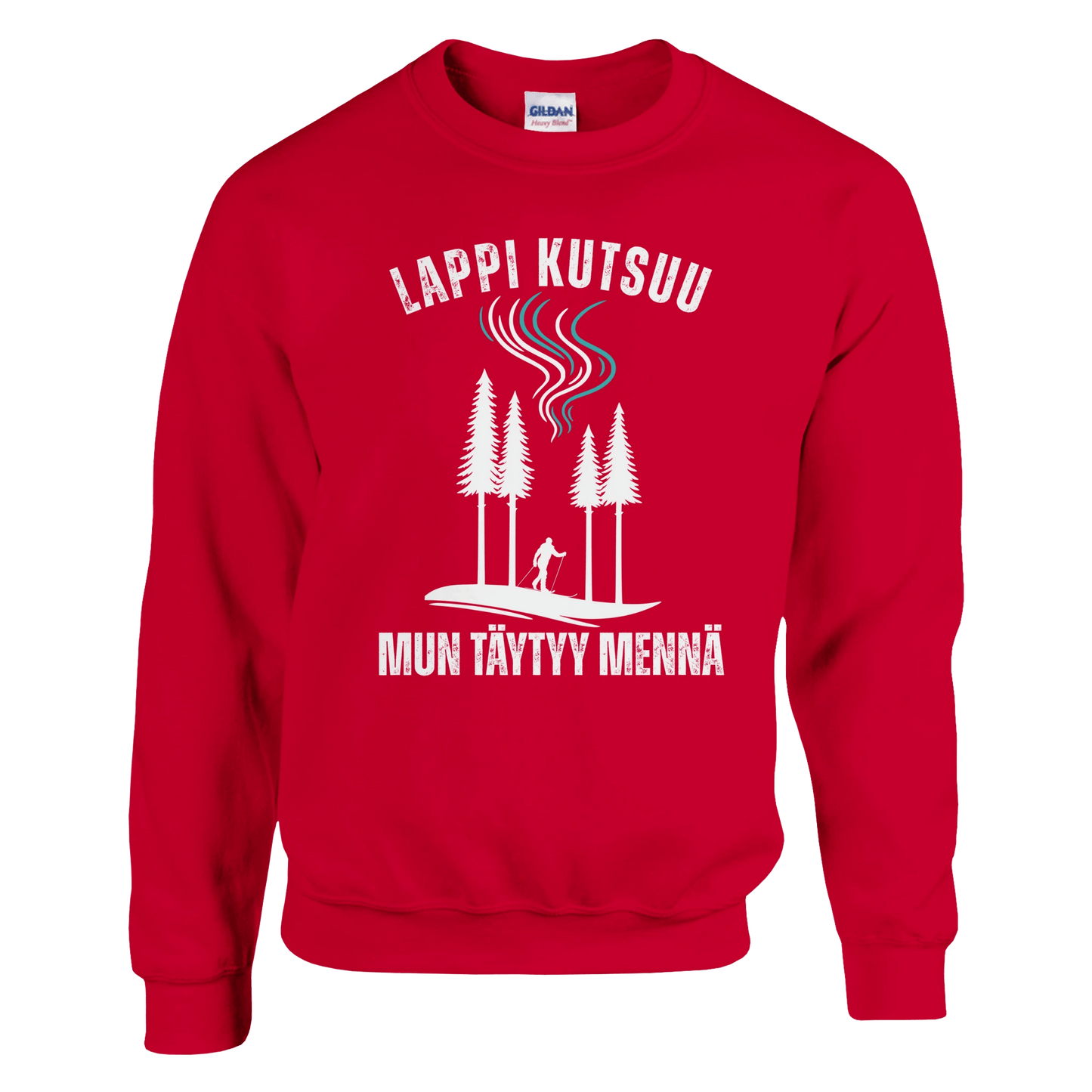 Lappi Kutsuu - Mun Täytyy Mennä - Hiihtäjä - Collegepaita - Mun Paita