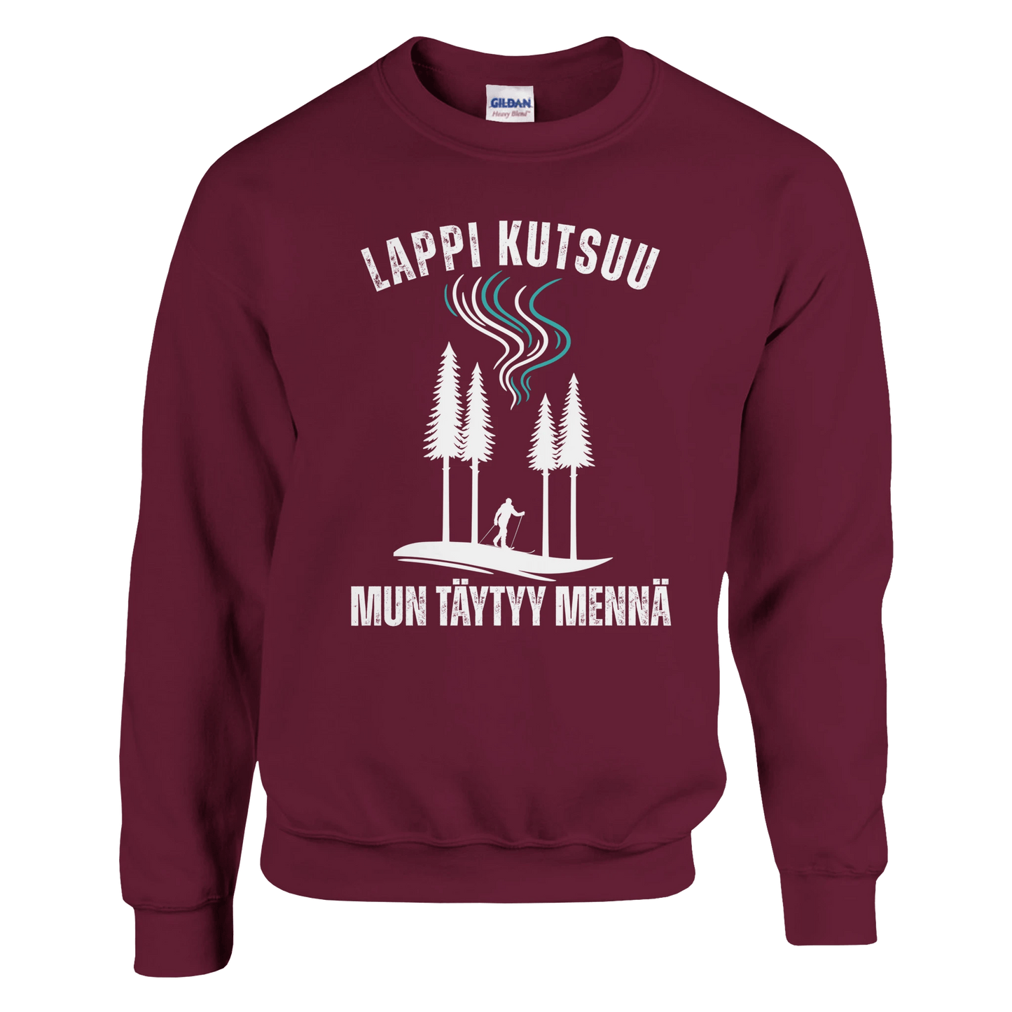 Lappi Kutsuu - Mun Täytyy Mennä - Hiihtäjä - Collegepaita - Mun Paita