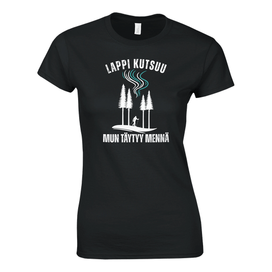 Lappi Kutsuu - Mun Täytyy Mennä - Hiihtäjä - Naisten T - paita - Mun Paita