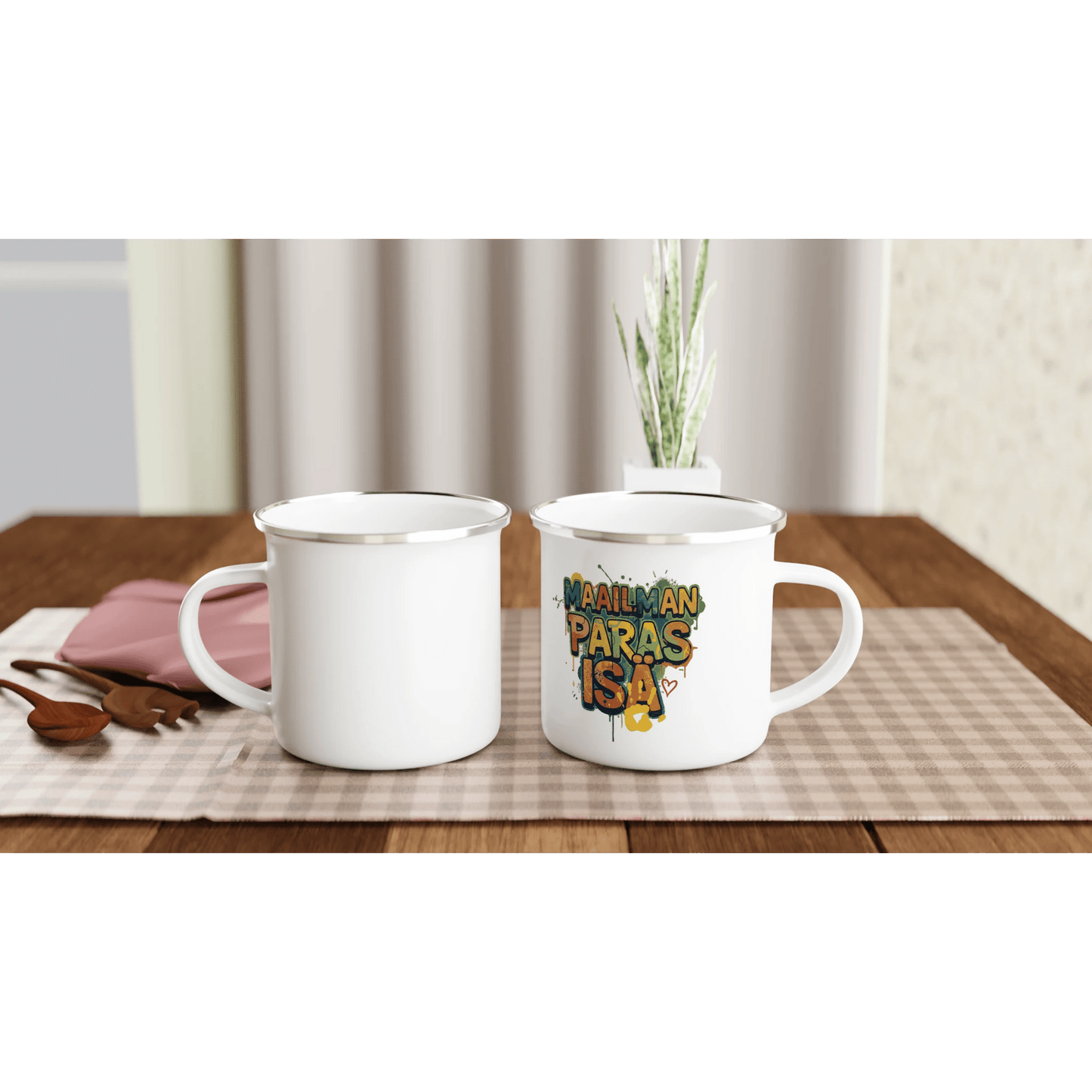 Maailman Paras Isä - Emalimuki 3,5dl - Mun Paita