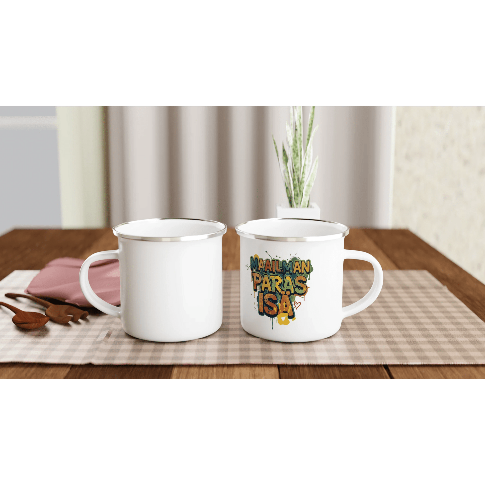 Maailman Paras Isä - Emalimuki 3,5dl - Mun Paita