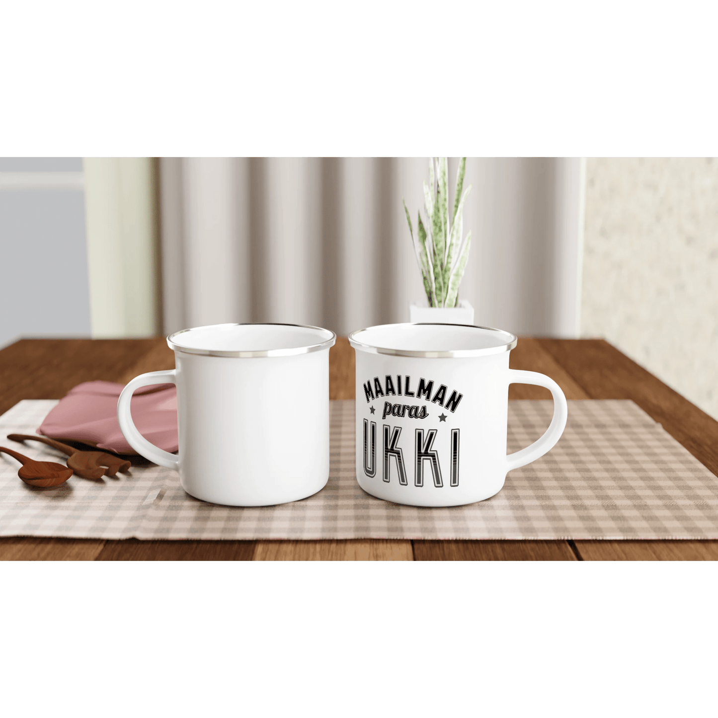 Maailman Paras Ukki - Emalimuki 3,5dl - Mun Paita