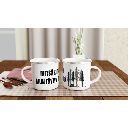 Metsä Kutsuu - Mun Täytyy Mennä - Emalimuki 3,5dl - Mun Paita