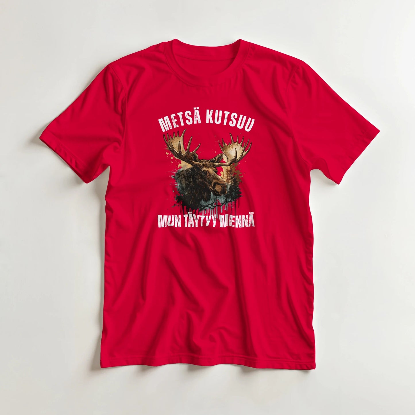 Metsä Kutsuu, Mun Täytyy Mennä - Hirvi - 3XL - 5XL T - paita - Mun Paita