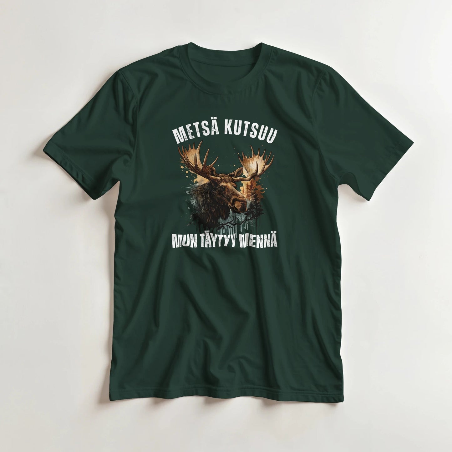 Metsä Kutsuu, Mun Täytyy Mennä - Hirvi - 3XL - 5XL T - paita - Mun Paita