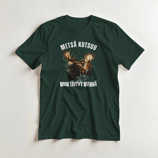 Metsä Kutsuu, Mun Täytyy Mennä - Hirvi - 3XL - 5XL T - paita - Mun Paita