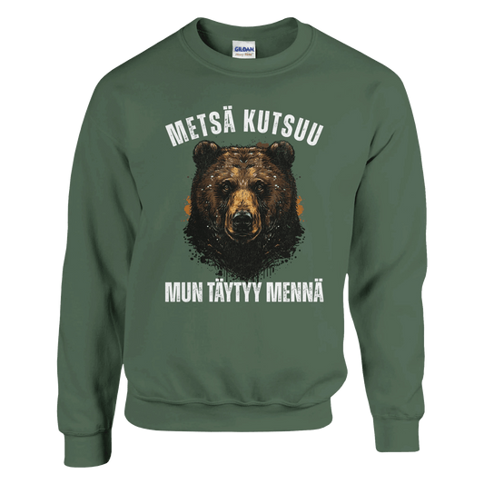 Metsä Kutsuu, Mun Täytyy Mennä - Karhu - Collegepaita - Mun Paita