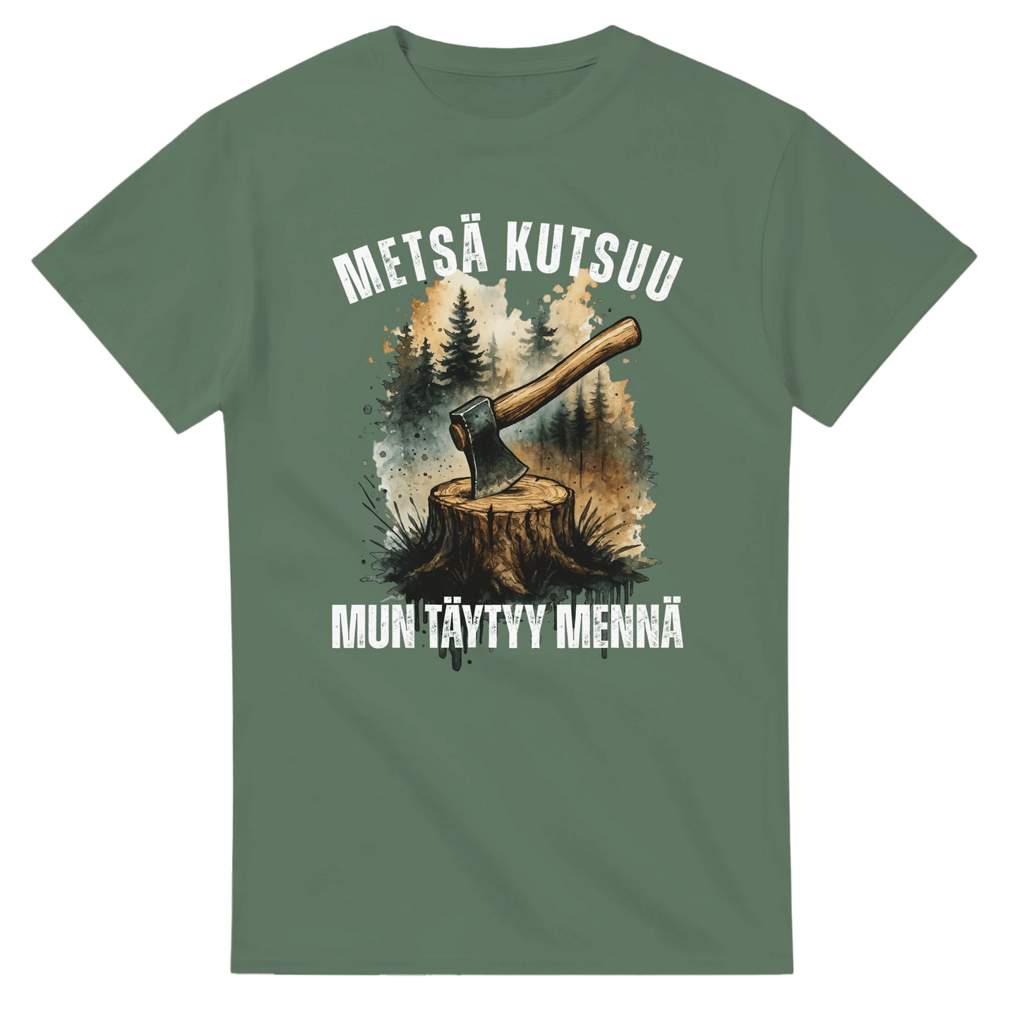 Metsä Kutsuu, Mun Täytyy Mennä - Kirves - 3XL - 5XL T - paita - Mun Paita
