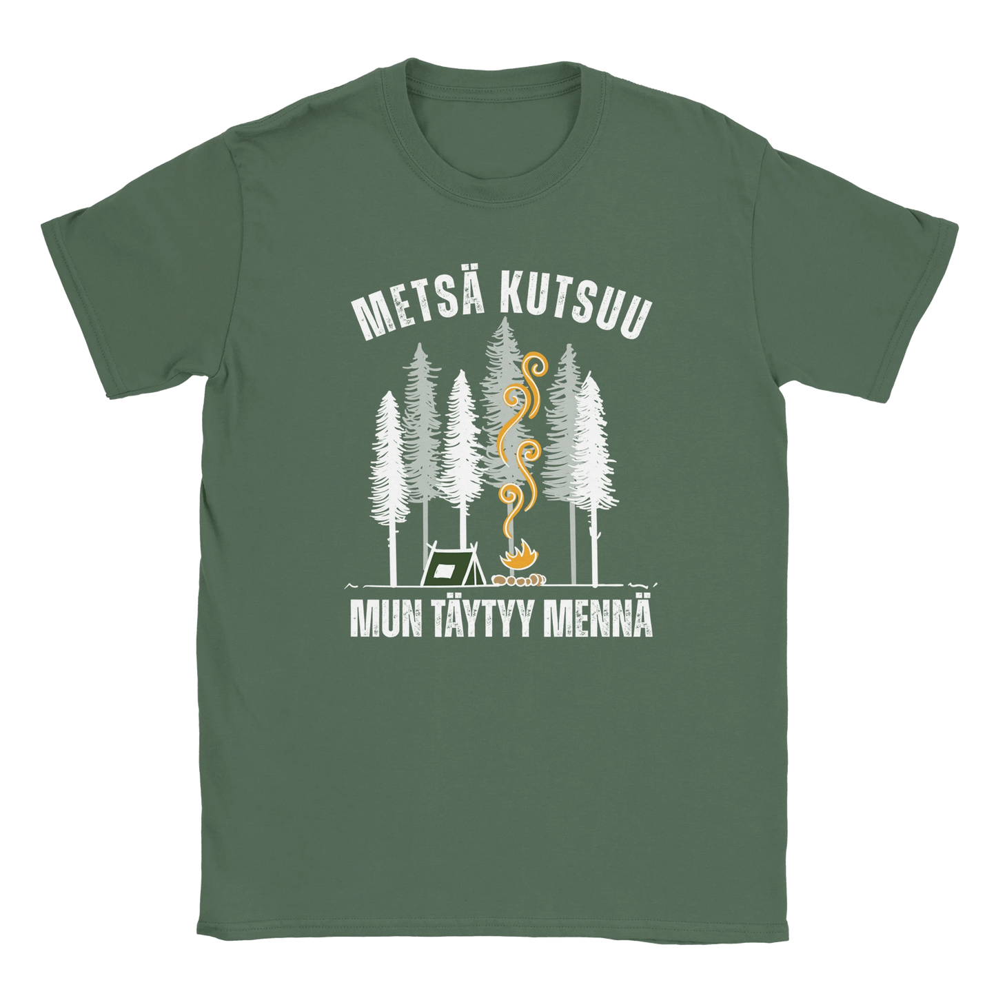 Metsä Kutsuu, Mun Täytyy Mennä - Teltta - Miesten T - paita - Mun Paita