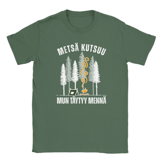 Metsä Kutsuu, Mun Täytyy Mennä - Teltta - Miesten T - paita - Mun Paita