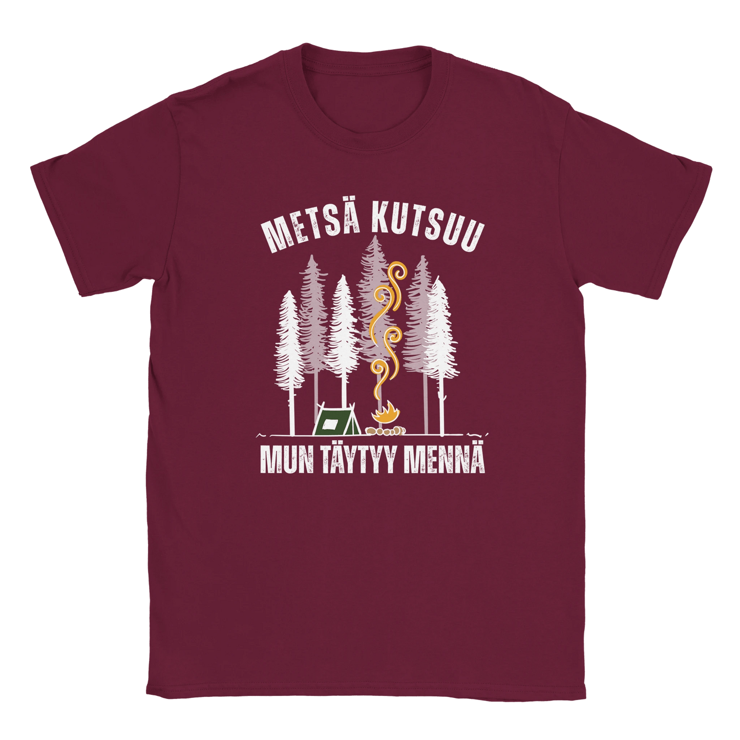 Metsä Kutsuu, Mun Täytyy Mennä - Teltta - Miesten T - paita - Mun Paita