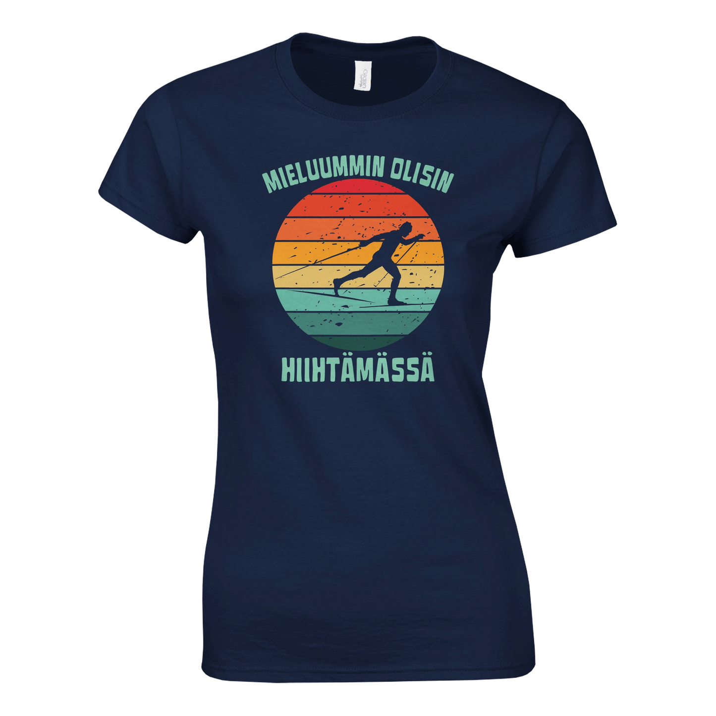 Mieluummin Olisin Hiihtämässä (P) - Naisten T - paita - Mun Paita