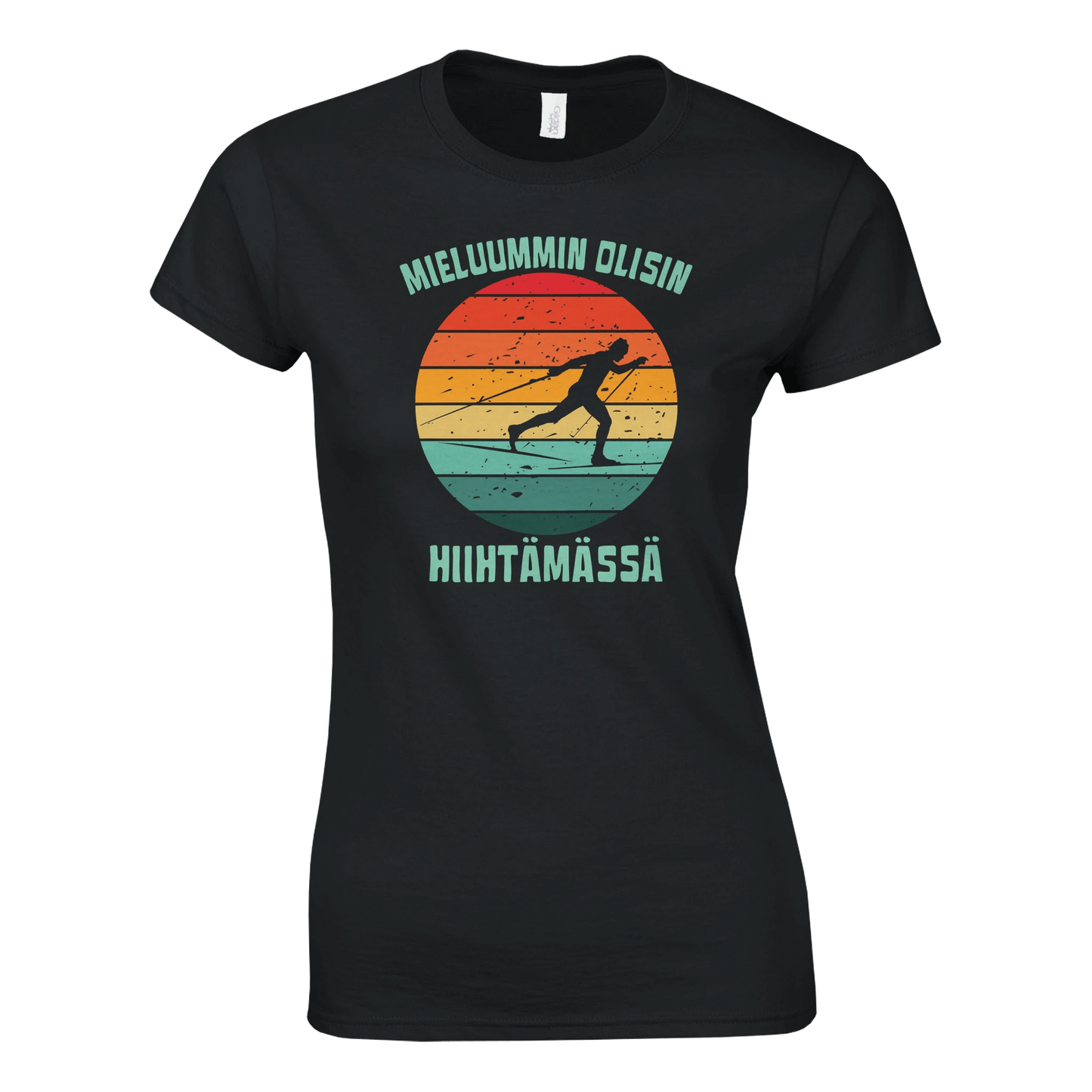Mieluummin Olisin Hiihtämässä (P) - Naisten T - paita - Mun Paita