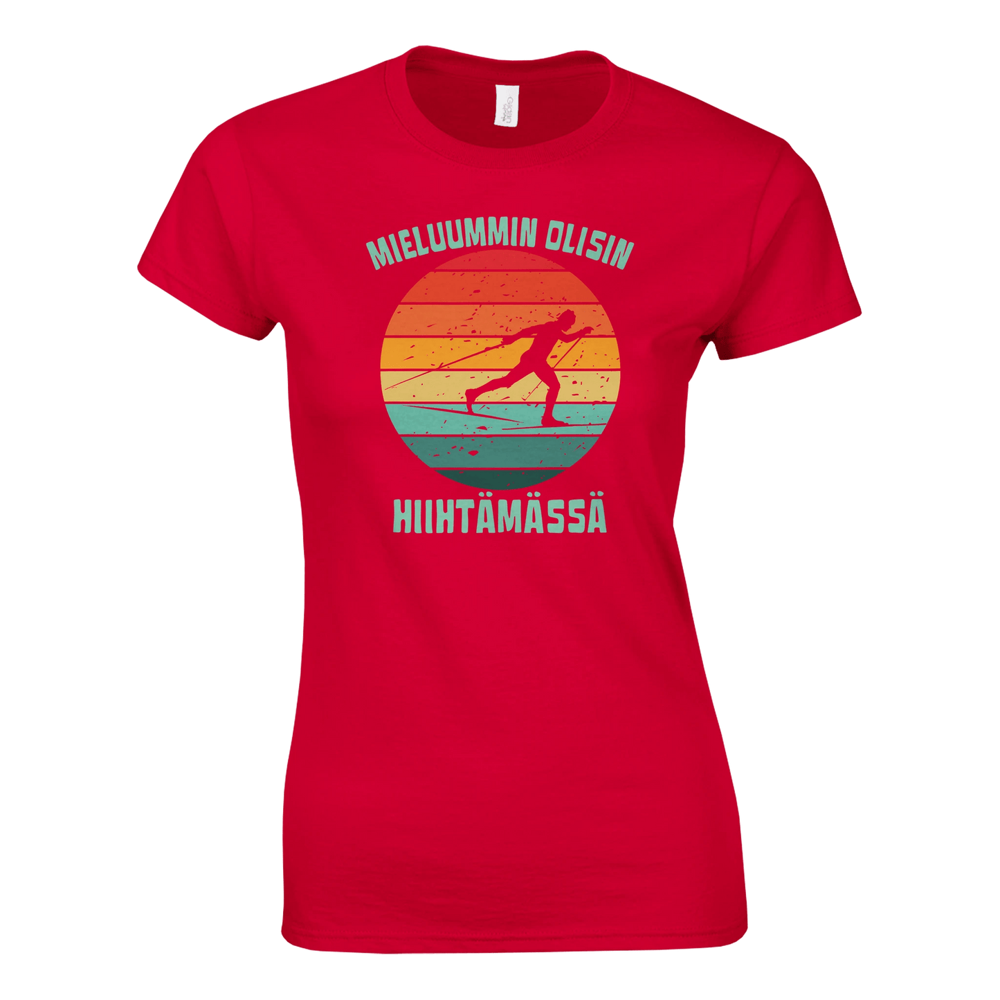 Mieluummin Olisin Hiihtämässä (P) - Naisten T - paita - Mun Paita