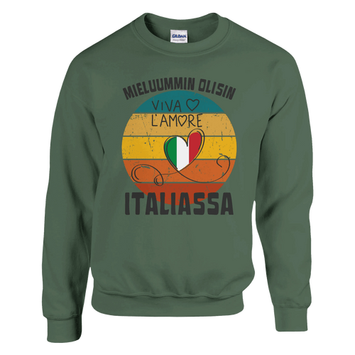 Mieluummin Olisin Italiassa - Collegepaita - Mun Paita