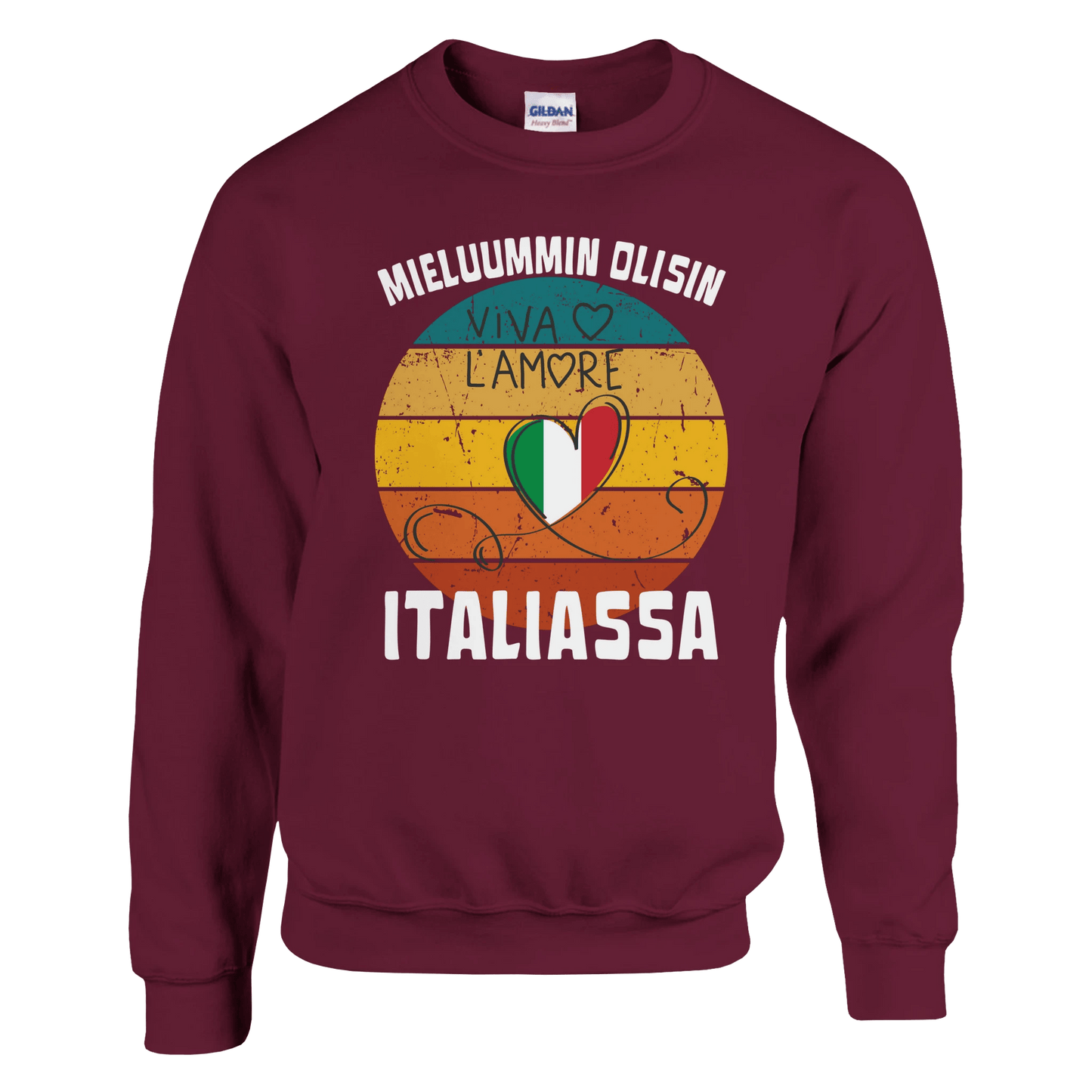 Mieluummin Olisin Italiassa - Collegepaita - Mun Paita