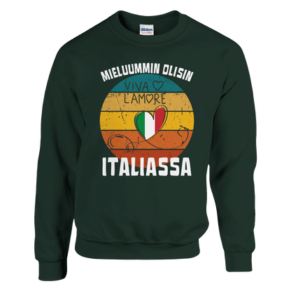 Mieluummin Olisin Italiassa - Collegepaita - Mun Paita