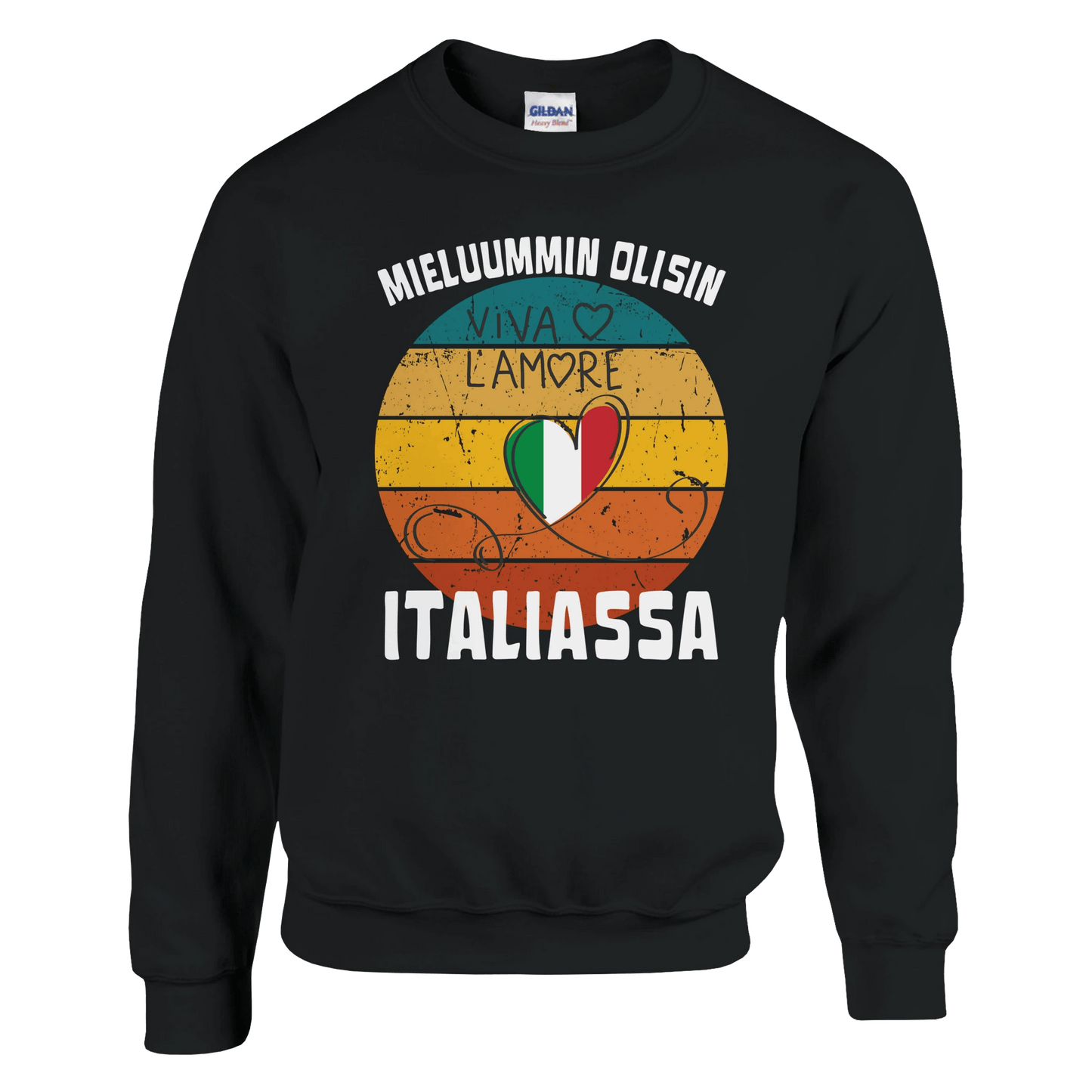 Mieluummin Olisin Italiassa - Collegepaita - Mun Paita