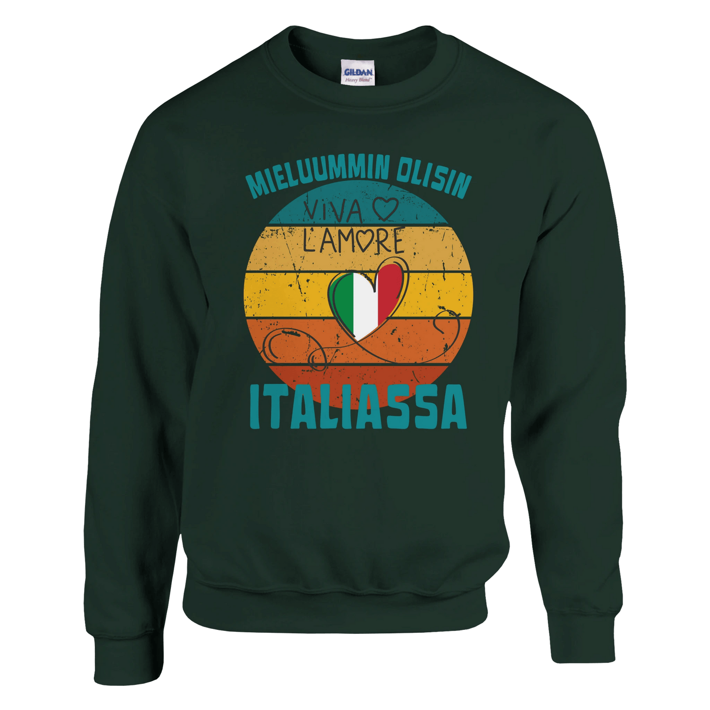 Mieluummin Olisin Italiassa - Collegepaita - Mun Paita