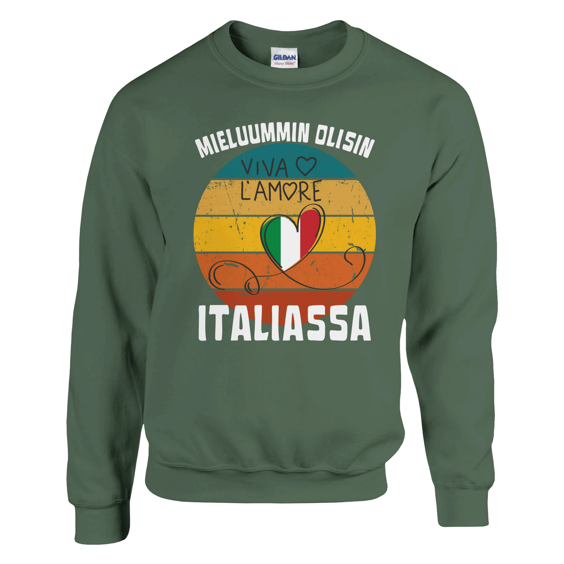 Mieluummin Olisin Italiassa - Collegepaita - Mun Paita