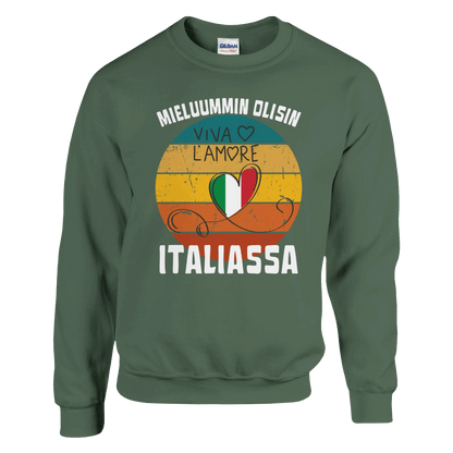 Mieluummin Olisin Italiassa - Collegepaita - Mun Paita