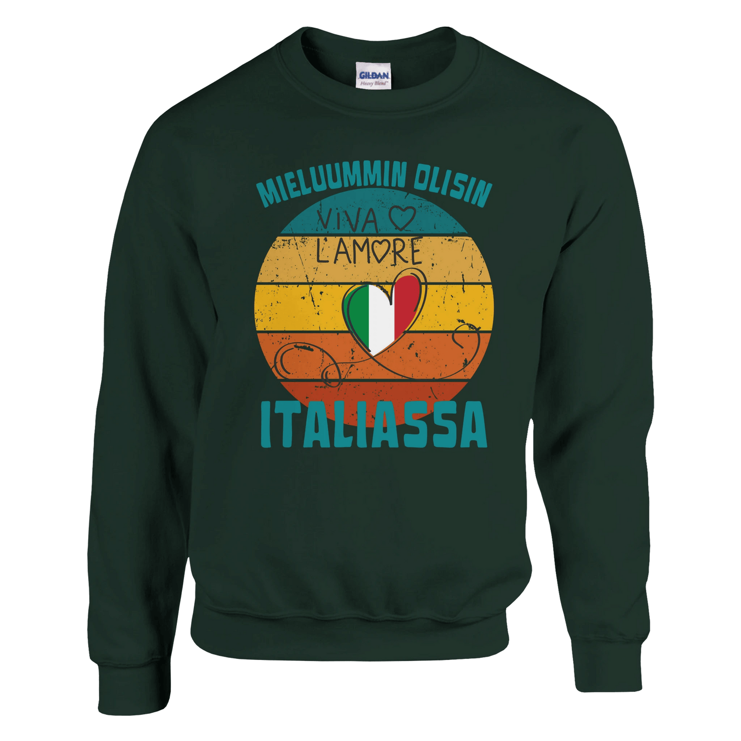 Mieluummin Olisin Italiassa - Collegepaita - Mun Paita