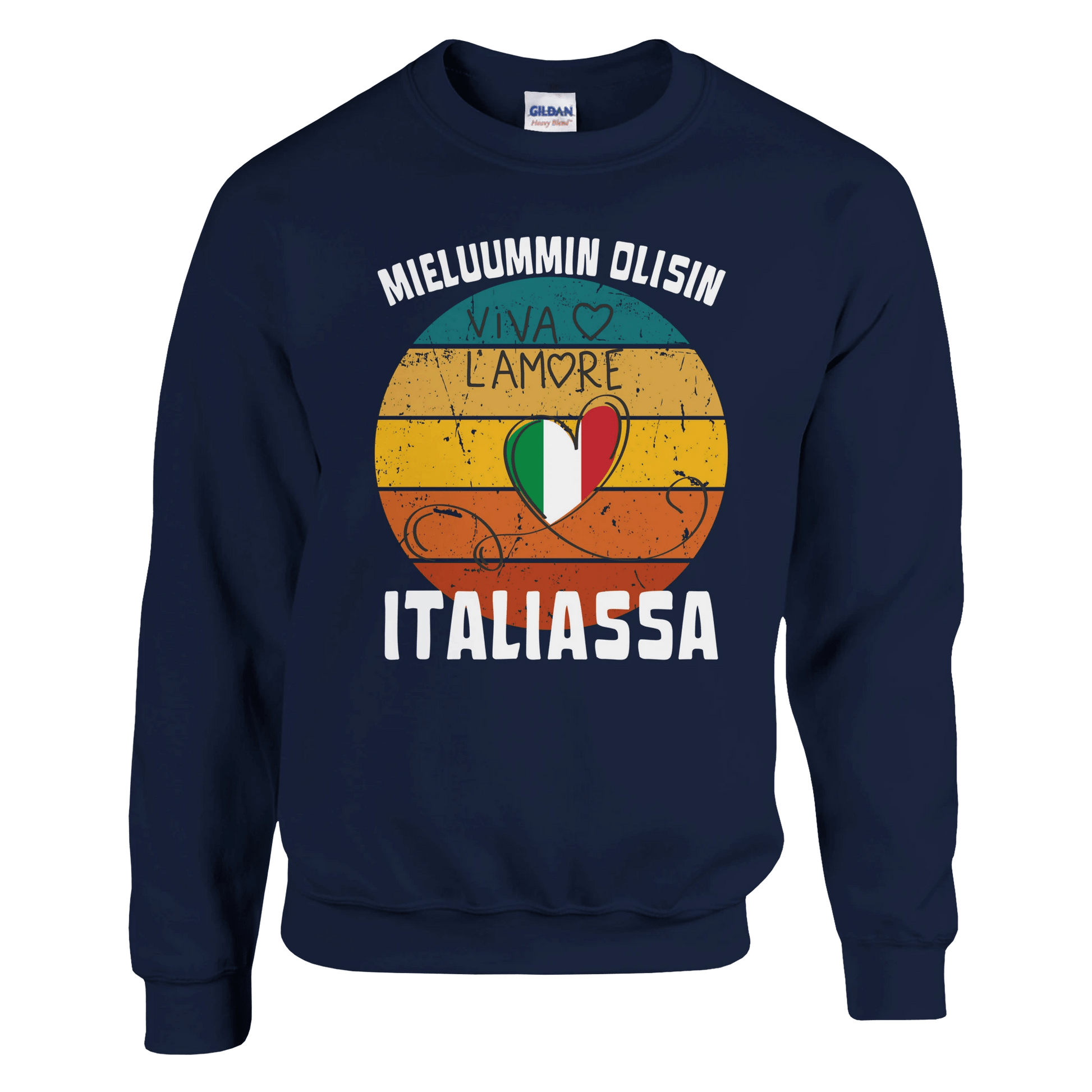 Mieluummin Olisin Italiassa - Collegepaita - Mun Paita