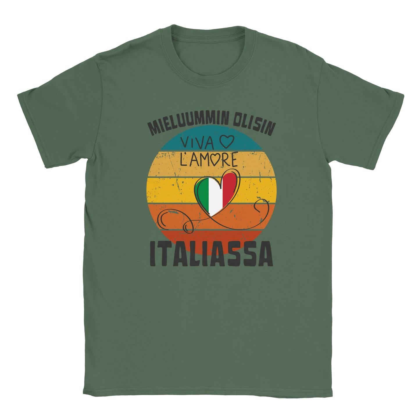 Mieluummin Olisin Italiassa - Miesten T - paita - Mun Paita