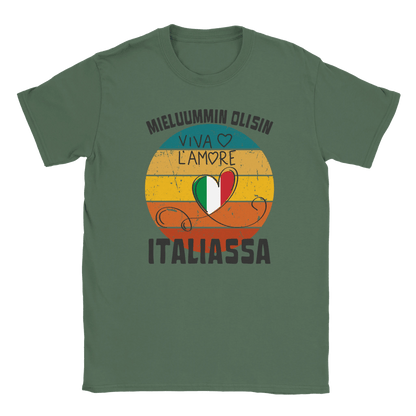 Mieluummin Olisin Italiassa - Miesten T - paita - Mun Paita