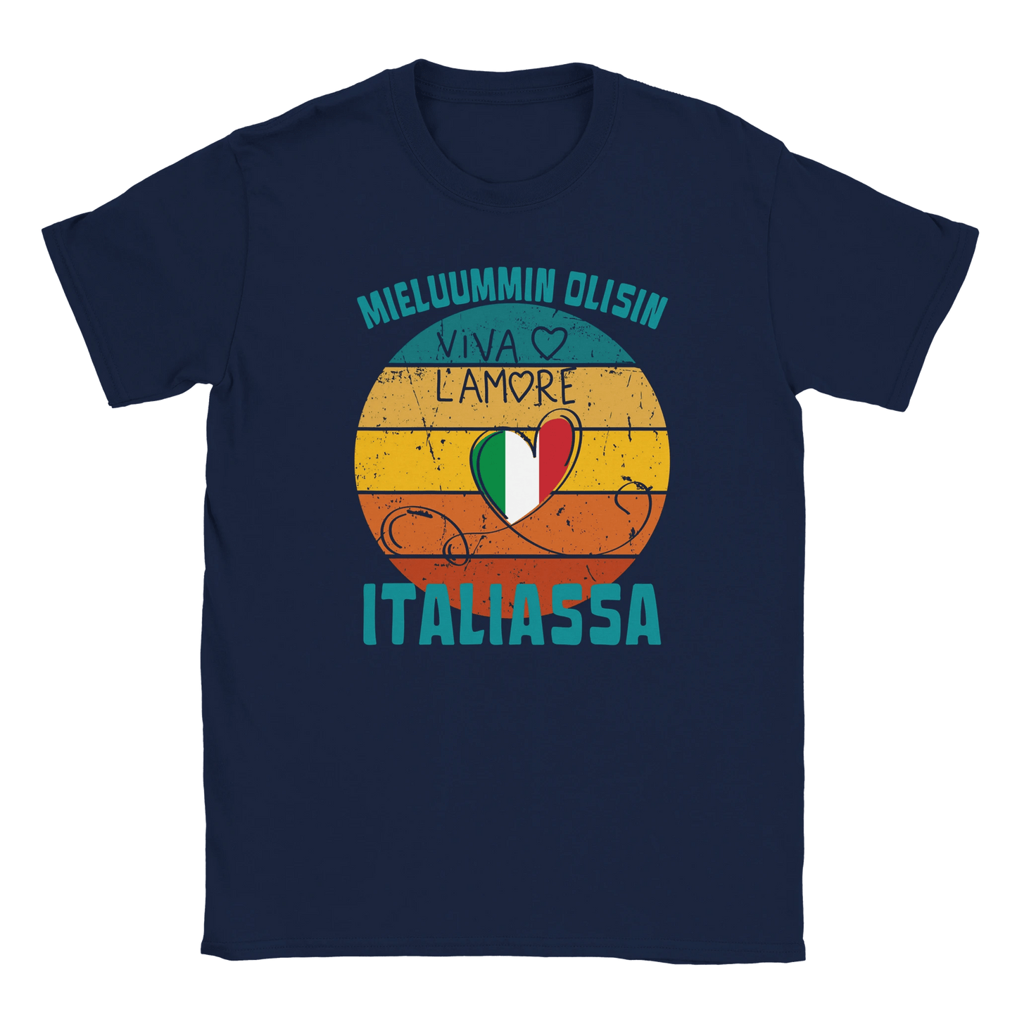 Mieluummin Olisin Italiassa - Miesten T - paita - Mun Paita