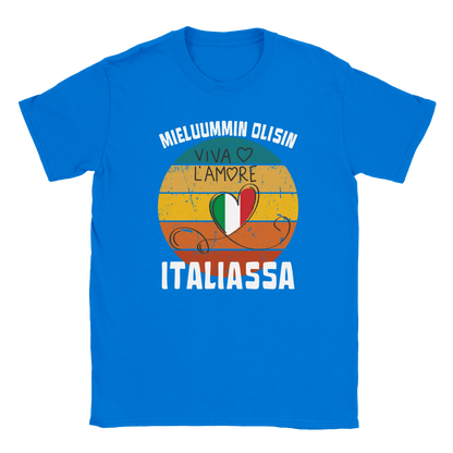 Mieluummin Olisin Italiassa - Miesten T - paita - Mun Paita