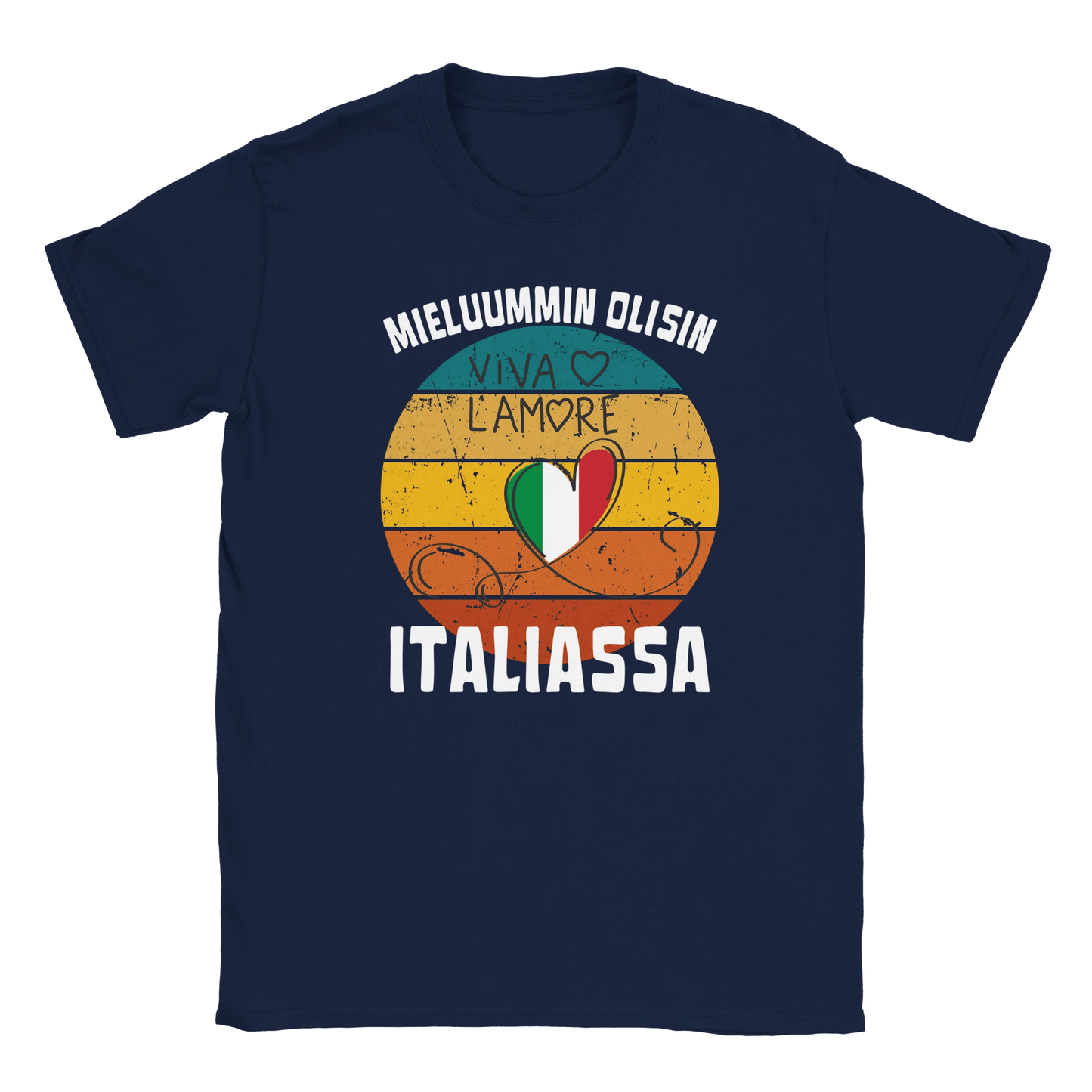 Mieluummin Olisin Italiassa - Miesten T - paita - Mun Paita