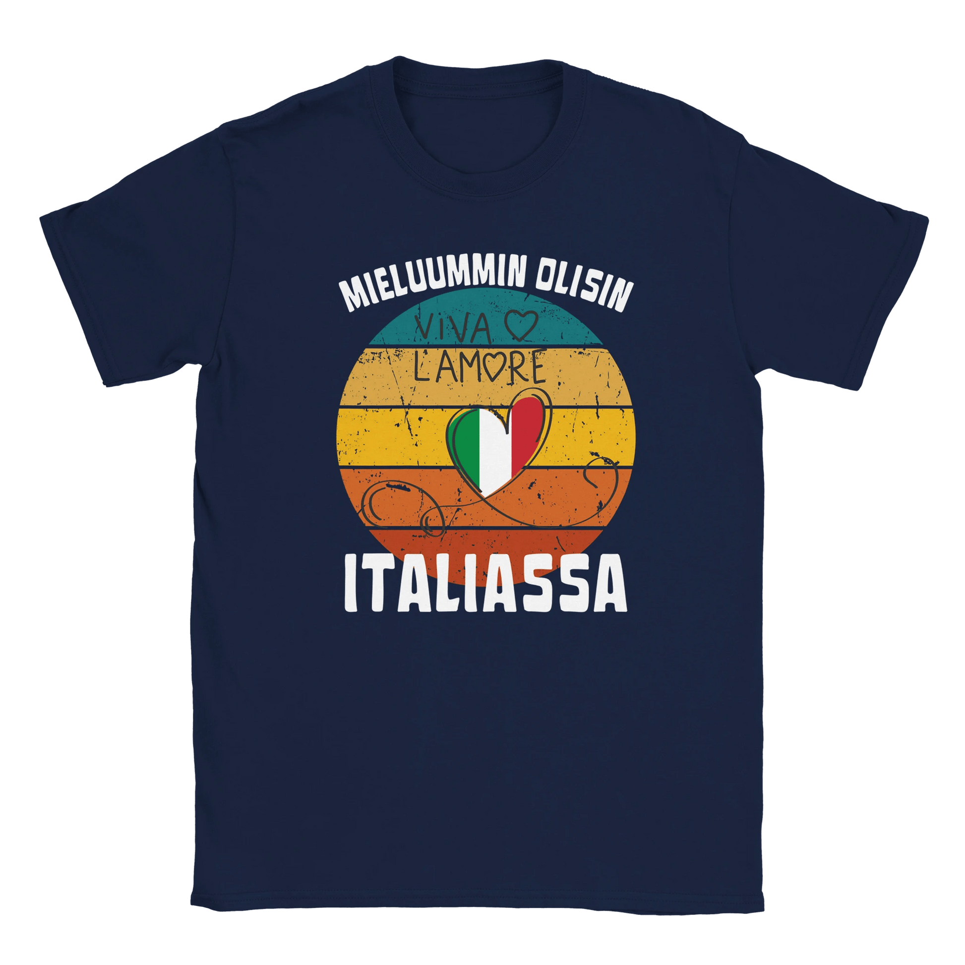 Mieluummin Olisin Italiassa - Miesten T - paita - Mun Paita