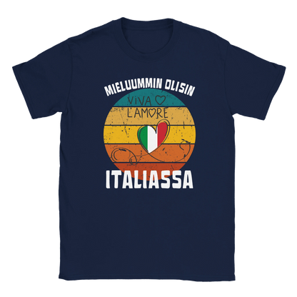 Mieluummin Olisin Italiassa - Miesten T - paita - Mun Paita