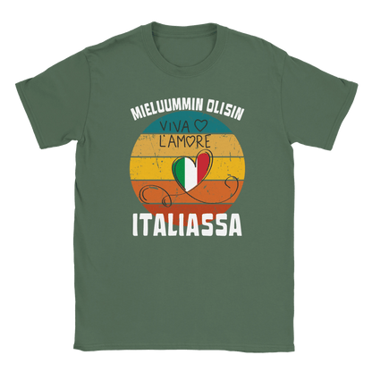 Mieluummin Olisin Italiassa - Miesten T - paita - Mun Paita