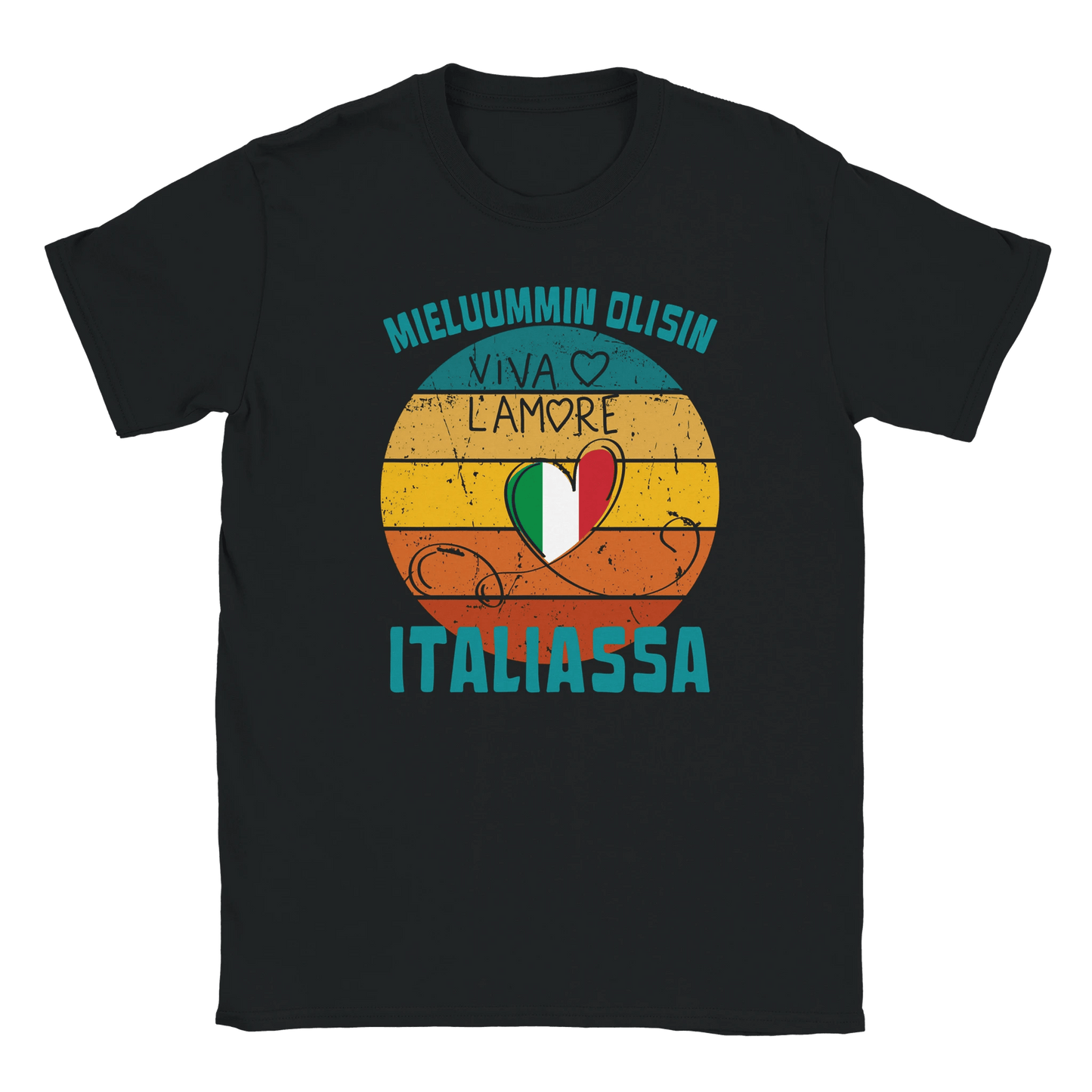 Mieluummin Olisin Italiassa - Miesten T - paita - Mun Paita