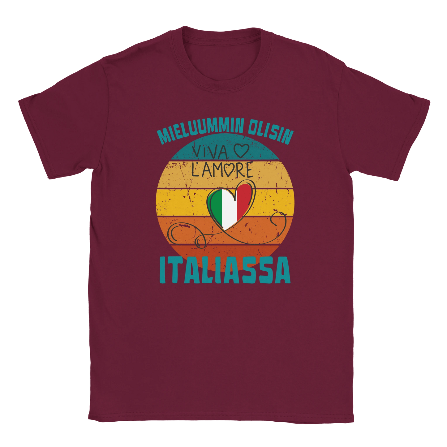 Mieluummin Olisin Italiassa - Miesten T - paita - Mun Paita