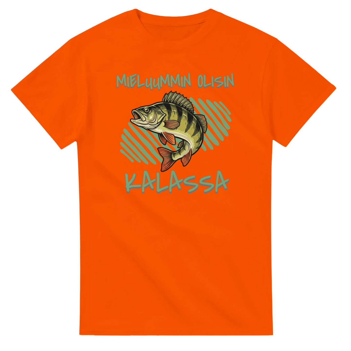 Mieluummin Olisin Kalassa - Ahven - 3XL - 5XL T - paita - Mun Paita