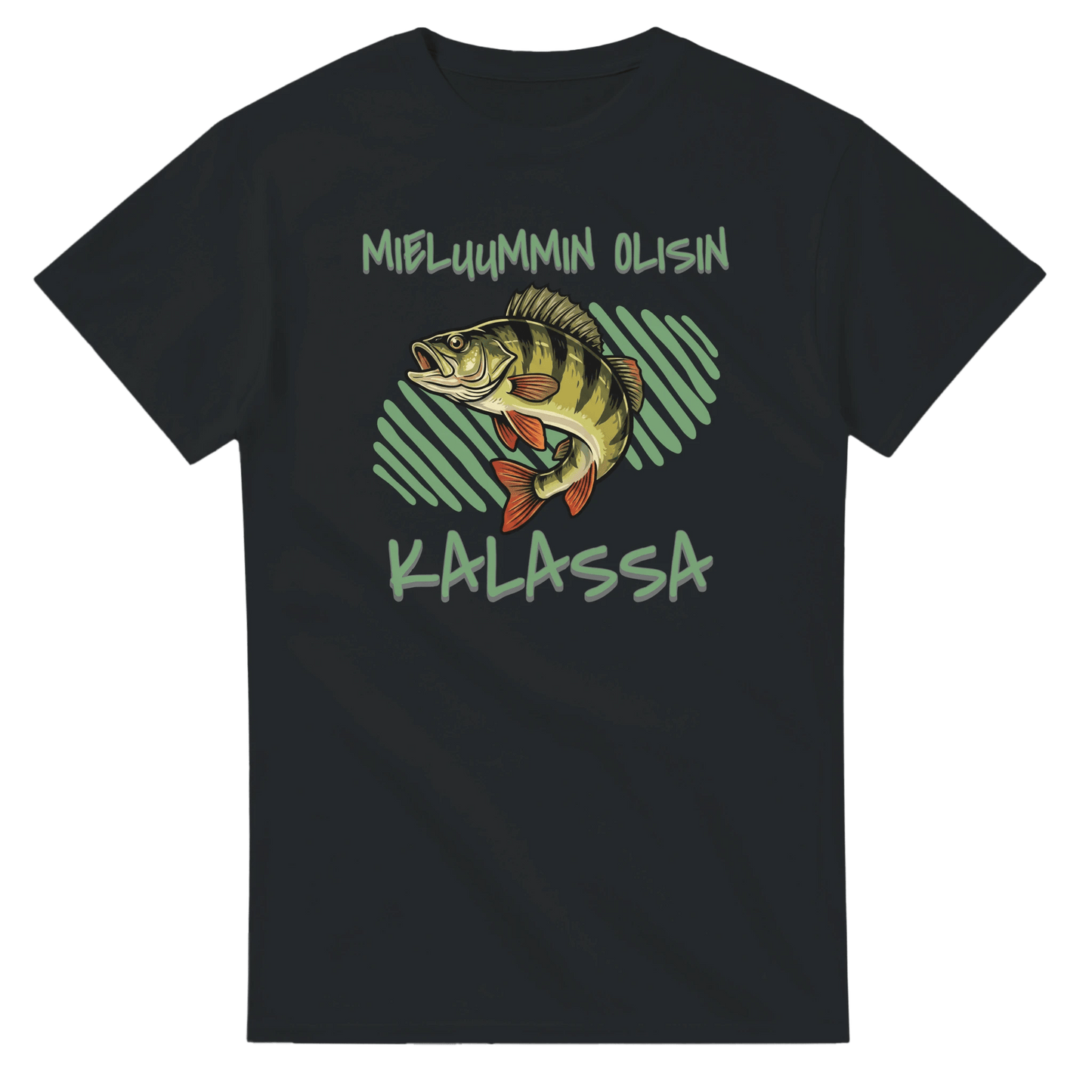 Mieluummin Olisin Kalassa - Ahven - 3XL - 5XL T - paita - Mun Paita